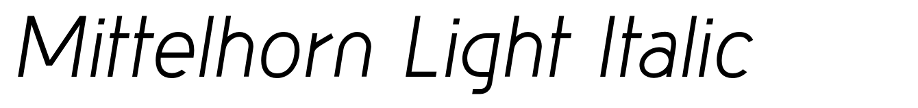 Mittelhorn Light Italic
